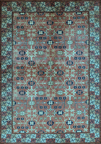 Oriental Light Blue Industrial Rug, urb708lblu