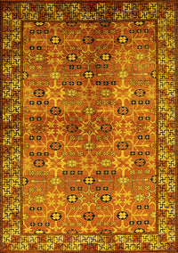 Oriental Yellow Industrial Rug, urb708yw