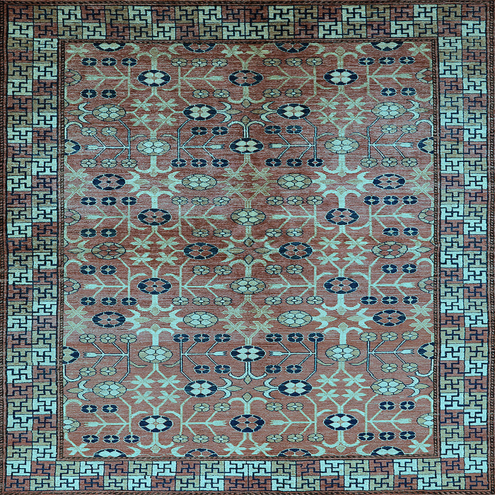 Square Oriental Light Blue Industrial Rug, urb708lblu