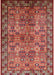 Mid-Century Modern Sunrise Orange Oriental Rug, urb708