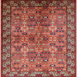 Square Machine Washable Industrial Modern Sunrise Orange Rug, wshurb708