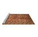 Sideview of Machine Washable Oriental Brown Industrial Rug, wshurb708brn