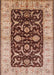 Mid-Century Modern Sandy Brown Oriental Rug, urb709