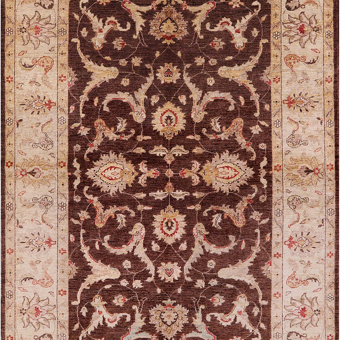 Mid-Century Modern Sandy Brown Oriental Rug, urb709