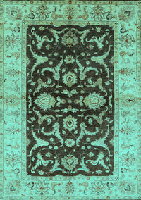 Oriental Turquoise Traditional Rug, urb709turq