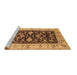 Sideview of Machine Washable Oriental Brown Traditional Rug, wshurb709brn