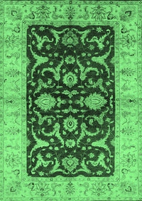 Oriental Emerald Green Traditional Rug, urb709emgrn