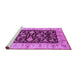 Sideview of Machine Washable Oriental Purple Traditional Area Rugs, wshurb709pur