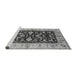 Sideview of Machine Washable Oriental Gray Traditional Rug, wshurb709gry