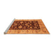 Sideview of Machine Washable Oriental Orange Traditional Area Rugs, wshurb709org