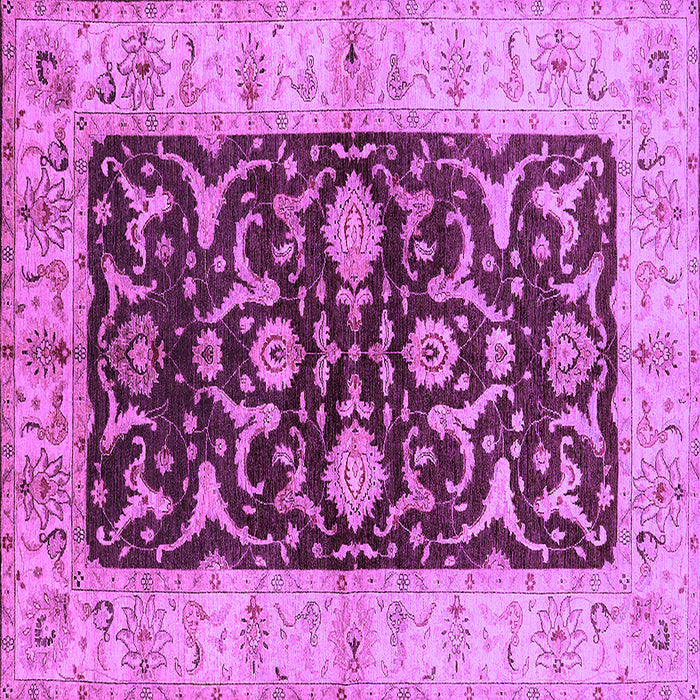 Square Machine Washable Oriental Purple Traditional Area Rugs, wshurb709pur