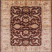 Square Machine Washable Industrial Modern Sandy Brown Rug, wshurb709