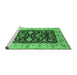 Sideview of Machine Washable Oriental Emerald Green Traditional Area Rugs, wshurb709emgrn