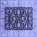 Square Oriental Blue Traditional Rug, urb709blu