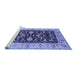 Sideview of Machine Washable Oriental Blue Traditional Rug, wshurb709blu