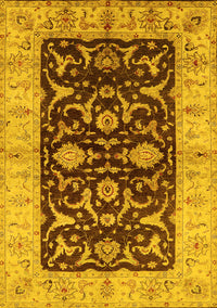 Oriental Yellow Traditional Rug, urb709yw