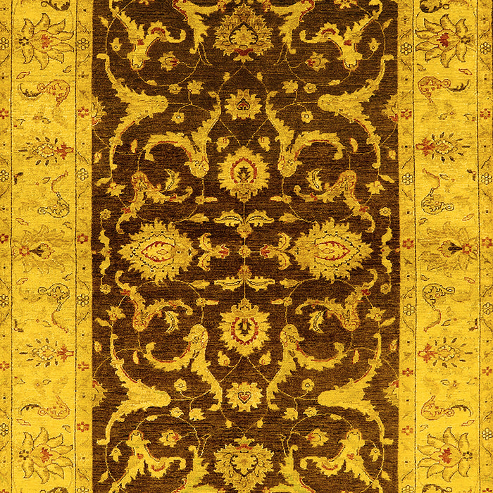 Oriental Yellow Traditional Rug, urb709yw
