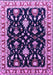 Machine Washable Oriental Purple Traditional Area Rugs, wshurb710pur