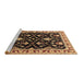 Sideview of Machine Washable Oriental Brown Traditional Rug, wshurb710brn