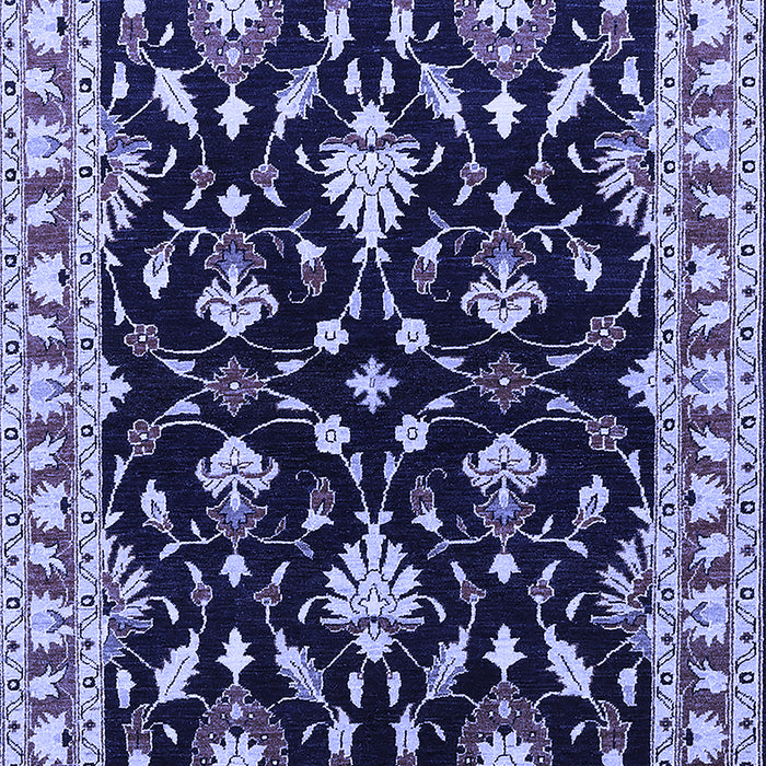 Machine Washable Oriental Blue Traditional Rug, wshurb710blu