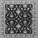 Square Oriental Gray Traditional Rug, urb710gry