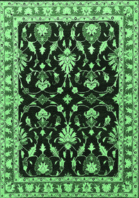 Oriental Emerald Green Traditional Rug, urb710emgrn