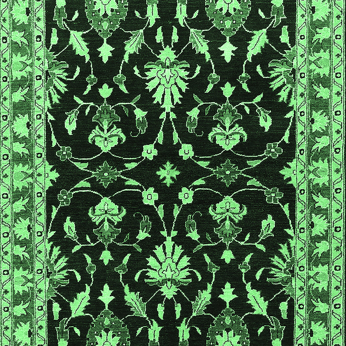 Oriental Emerald Green Traditional Rug, urb710emgrn