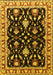 Machine Washable Oriental Yellow Traditional Rug, wshurb710yw