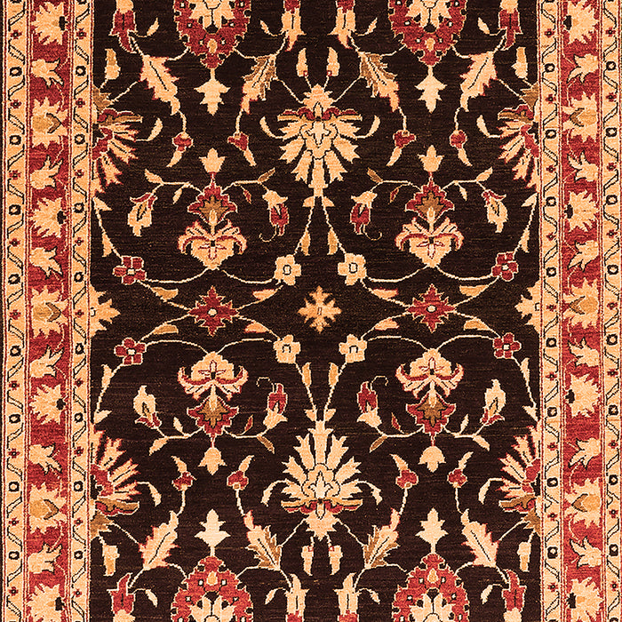 Machine Washable Oriental Orange Traditional Area Rugs, wshurb710org