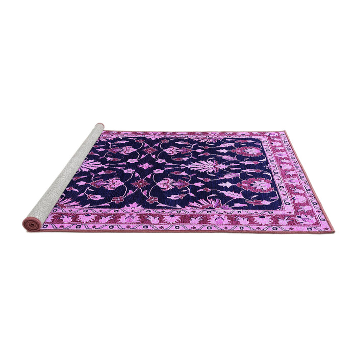 Sideview of Machine Washable Oriental Purple Traditional Area Rugs, wshurb710pur