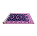 Sideview of Machine Washable Oriental Purple Traditional Area Rugs, wshurb710pur