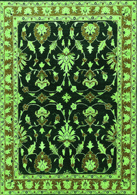 Oriental Green Traditional Rug, urb710grn