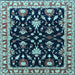 Square Oriental Light Blue Traditional Rug, urb710lblu