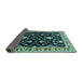 Sideview of Oriental Turquoise Traditional Rug, urb710turq