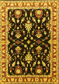 Oriental Yellow Traditional Rug, urb710yw