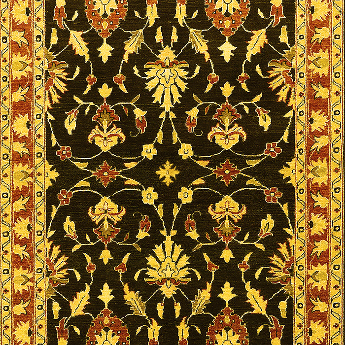Oriental Yellow Traditional Rug, urb710yw