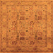 Square Oriental Orange Industrial Rug, urb711org