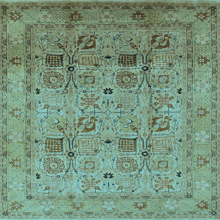 Square Oriental Light Blue Industrial Rug, urb711lblu