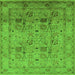 Square Oriental Green Industrial Rug, urb711grn