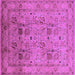 Square Oriental Purple Industrial Rug, urb711pur