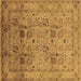 Square Oriental Brown Industrial Rug, urb711brn