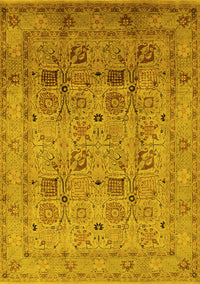 Oriental Yellow Industrial Rug, urb711yw