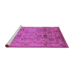 Sideview of Machine Washable Oriental Purple Industrial Area Rugs, wshurb711pur