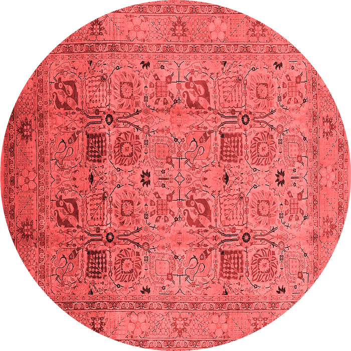 Machine Washable Oriental Red Industrial Rug, wshurb711red