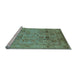 Sideview of Machine Washable Oriental Light Blue Industrial Rug, wshurb711lblu