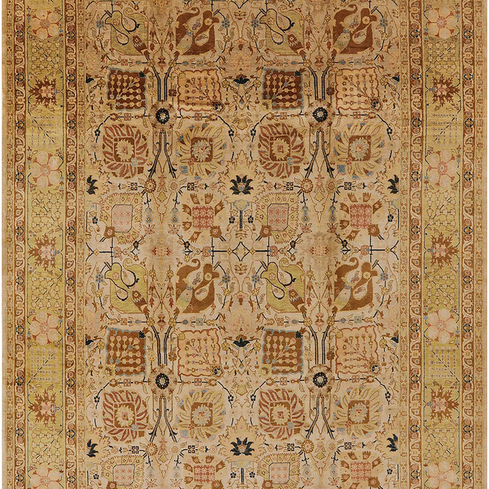 Mid-Century Modern Orange Oriental Rug, urb711