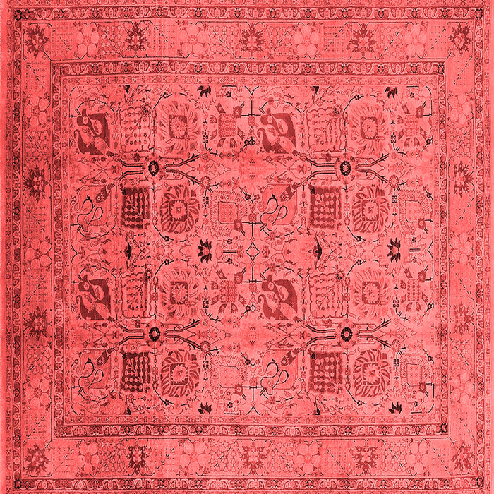 Machine Washable Oriental Red Industrial Rug, wshurb711red