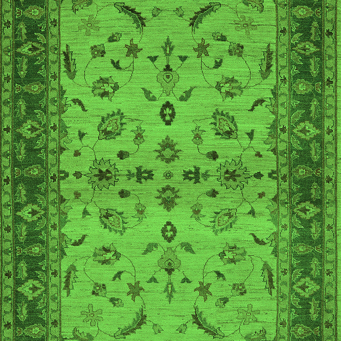 Oriental Green Traditional Rug, urb712grn