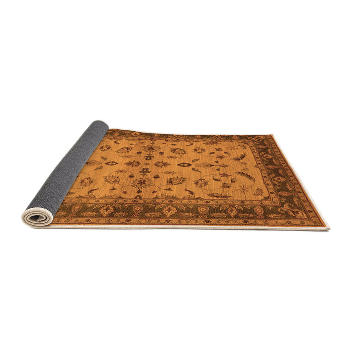 Sideview of Oriental Orange Traditional Rug, urb712org