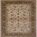 Square Machine Washable Industrial Modern Camel Brown Rug, wshurb712